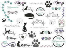 Stickserie - Katzenmotive